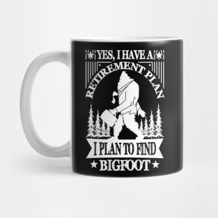 BIgfoot Sasquatch Retirement T-Shirt Mug